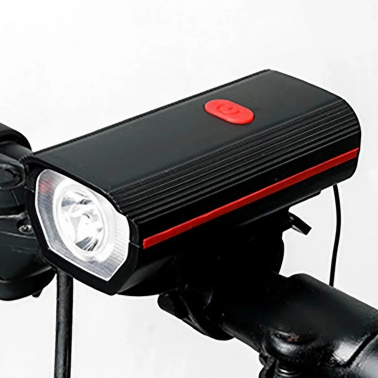 Lanterna Bike Farol 250 Lumens Recarregável Usb Com Buzina - 3