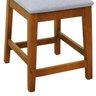 Kit 2 Banquetas Baixa/cadeiras Gabi Madeira Maciça Encosto Telinha Assento Estoflinho Impermeável - 9