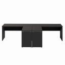 Ver imagem 3 de Mesa em L 2 Lugares 300cm x 150cm Pés Painel Preto Mesa de Trabalho F5 Office