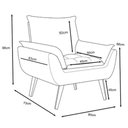 Ver imagem 2 de Poltrona Decorativa Opala Suede Bordô - Dora Bela