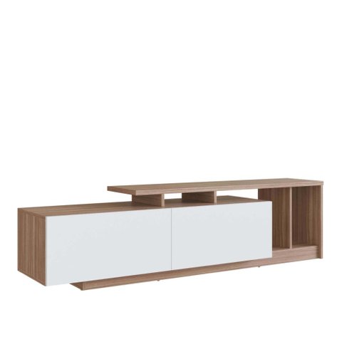 Rack Linea com 2 Portas e Nichos para Televisor 50 Polegadas Nova Móbile Montana Branco