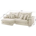 Ver imagem 5 de Sofá Ágata Linho Dois Módulos de 100cm B25 Meu Sofá Online A302 Linho Branco