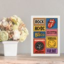 Ver imagem 2 de Quadro As Grandes Bandas de Rock 24x18cm:moldura Branca