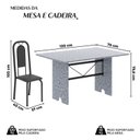 Ver imagem 3 de Conjunto Sala de Jantar com 4 Cadeiras Lara Preto