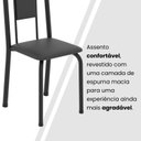 Ver mais imagens de Conjunto Sala de Jantar com 4 Cadeiras Lara Preto