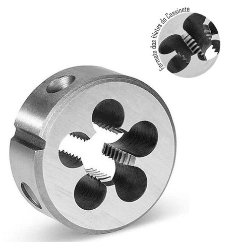 Cossinete Manual em Aço Liga Ws - Med. M 10 X 1,0 - (mf)