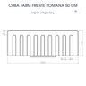 Cuba Cozinha Farm Sink Romana 50 Cm Estilo Fazenda Avental - 8