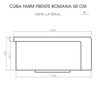 Cuba Cozinha Farm Sink Romana 50 Cm Estilo Fazenda Avental - 7