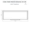 Cuba Cozinha Farm Sink Romana 50 Cm Estilo Fazenda Avental - 9
