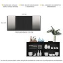 Ver imagem 4 de Aparador Buffet com Espelho Multimóveis Vegas FG3561 Preto