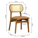 Ver imagem 4 de Kit 2 Cadeiras Organik Madeira Maciça Encosto Telinha Assento Estofado Corano