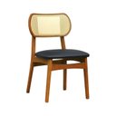 Ver imagem 4 de Kit 2 Cadeiras Organik Madeira Maciça Encosto Telinha Assento Estofado Corano