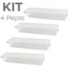 Kit 4 Organizadores Gavetas Transparente 30 X 8 Cm Praticidade e Organização - 5