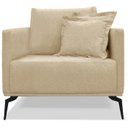 Ver imagem 7 de Kit 2 Poltronas Sala de Estar Liv Pes Aço Linho Dourado Ezz