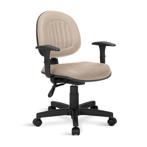 Cadeira Executiva Costura H Back C/braços Bege