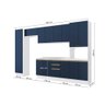 Cozinha Modulada Celeste Kappesberg 100% Mdf Branco/azul 360cm - 4