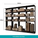 Ver imagem 3 de Guarda-Roupas Closet Modulado Alasca 240cm 4 Peças com 12 Prateleiras Preto Touch Carraro