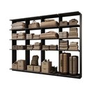 Ver imagem 6 de Guarda-Roupas Closet Modulado Alasca 240cm 4 Peças com 12 Prateleiras Preto Touch Carraro