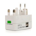 Ver imagem 3 de Adaptador de Tomada Universal com 2 Usb Viagem + 150 Países