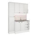 Ver mais imagens de Cozinha Milla Vitta 7 Portas 3 Gavetas MDF 160cm Branco