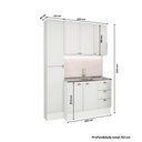 Ver imagem 2 de Cozinha Milla Vitta 7 Portas 3 Gavetas MDF 160cm Branco
