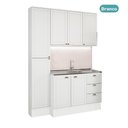 Ver imagem 6 de Cozinha Milla Vitta 7 Portas 3 Gavetas MDF 160cm Branco