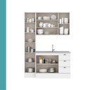 Ver imagem 4 de Cozinha Milla Vitta 7 Portas 3 Gavetas MDF 160cm Branco