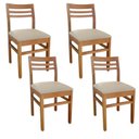 Ver imagem 1 de Kit 4 Cadeiras para Sala de Jantar em Madeira Maciça Diamante
