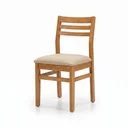 Ver imagem 4 de Kit 4 Cadeiras para Sala de Jantar Estofadas em Madeira Maciça Diamante Natural Bege Marrom