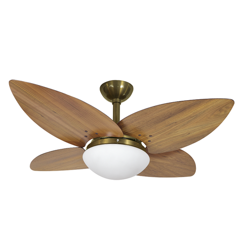 Ventilador de Teto Infinity Lótus Verde Fumê 4 Pás Freijó 220V+Controle 1025
