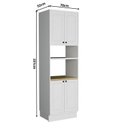 Ver imagem 4 de Torre Quente 4 Portas 1 Nicho para Forno Sevilha Branco/Carvalho