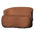 Ver imagem 1 de Namoradeira 2 Lugares Orgânica Decorativa Beatriz Veludo Terracota/pu Marrom - Montanaris Decor