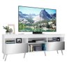 Rack TV 65" Retrô com Espelho 2 Portas Paris Multimóveis V3332 Branco - 1