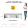 Rack TV 65" Retrô com Espelho 2 Portas Paris Multimóveis V3332 Branco - 3