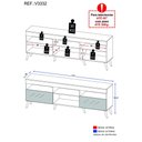 Ver imagem 4 de Rack TV 65" Retrô com Espelho 2 Portas Paris Multimóveis V3332 Branco