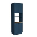 Ver imagem 1 de Torre Quente 4 Portas 1 Nicho para Forno Sevilha Azul/Carvalho