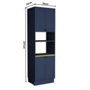 Ver imagem 4 de Torre Quente 4 Portas 1 Nicho para Forno Sevilha Azul/Carvalho