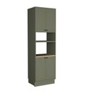 Ver imagem 1 de Torre Quente 4 Portas 1 Nicho para Forno Sevilha Verde/Carvalho