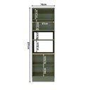 Ver imagem 5 de Torre Quente 4 Portas 1 Nicho para Forno Sevilha Verde/Carvalho