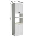 Ver imagem 4 de Torre Quente 4 Portas 1 Nicho para Forno Sevilha Branco/Cinza
