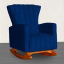 Ver imagem 3 de Kit Poltrona Balanço Melinda e Puff Jade Suede