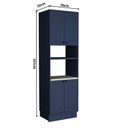 Ver imagem 4 de Torre Quente 4 Portas 1 Nicho para Forno Sevilha Azul/Cinza