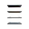 Kit 4 Prateleiras 100% MDF cor GRAFIT 30x10x1,5cm + Suporte de instalação - 1