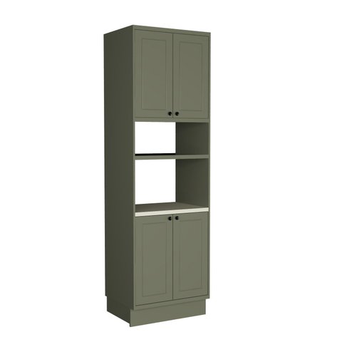Torre Quente 4 Portas 1 Nicho para Forno Sevilha Verde/Cinza