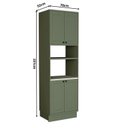 Ver imagem 4 de Torre Quente 4 Portas 1 Nicho para Forno Sevilha Verde/Cinza