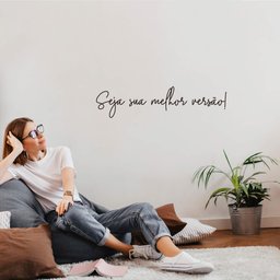 Adesivo Decorativo Frase Motivacional Seja Sua Melhor Versão Decoração Ambiente - 1
