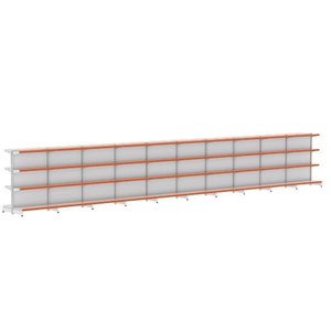 Kit 10 Módulos de Gôndolas Centro 1,37 Fit40 Amapá Expositor Branco