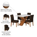 Ver imagem 5 de Conjunto de Mesa Sala de Jantar Tampo com Vidro 1,36m Grécia 4 Cadeiras Trieste Dobuê
