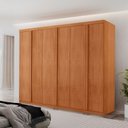 Ver imagem 1 de Guarda Roupa Casal Ortiz Mdf com 6 Portas 2 Gavetas Moderna Mobília