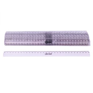 Régua 30cm Cristal Escritório Escolar Atacado Kit com 50 Acrinil 53169